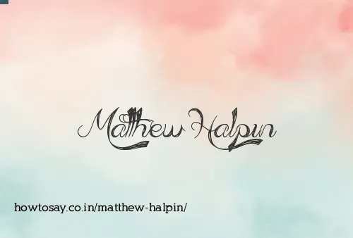 Matthew Halpin