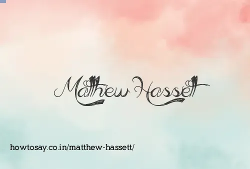 Matthew Hassett