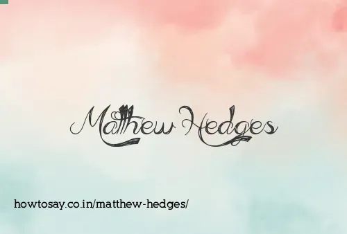 Matthew Hedges