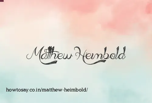 Matthew Heimbold