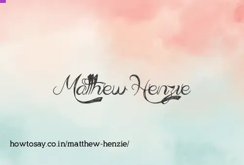 Matthew Henzie