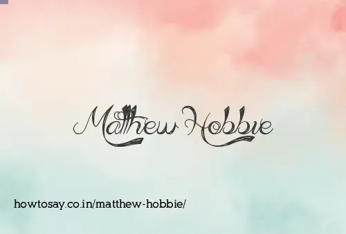 Matthew Hobbie