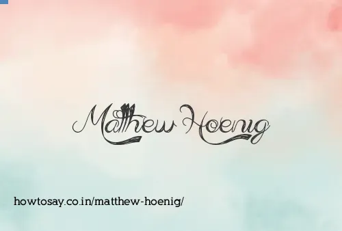Matthew Hoenig