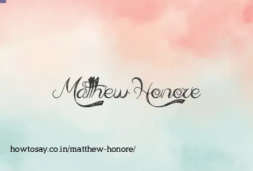 Matthew Honore