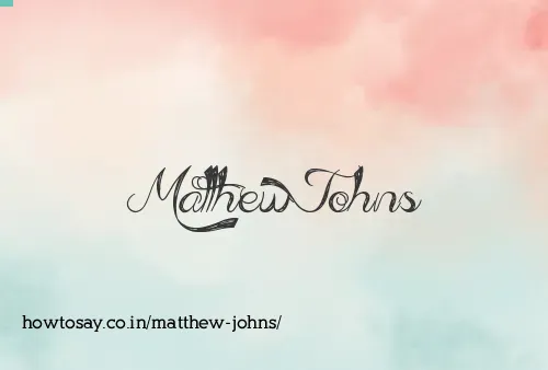 Matthew Johns