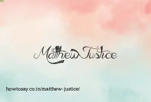 Matthew Justice
