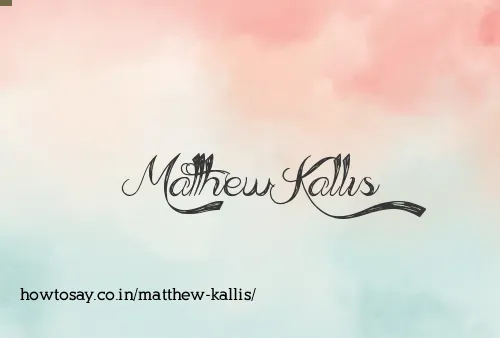 Matthew Kallis
