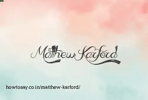 Matthew Karford