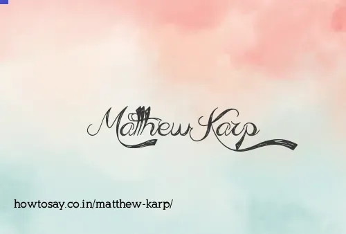 Matthew Karp