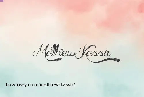 Matthew Kassir