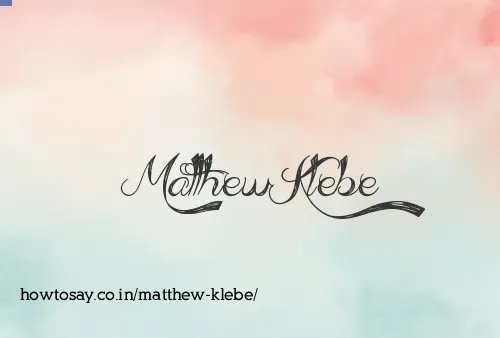 Matthew Klebe