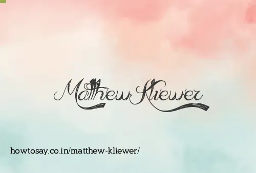Matthew Kliewer