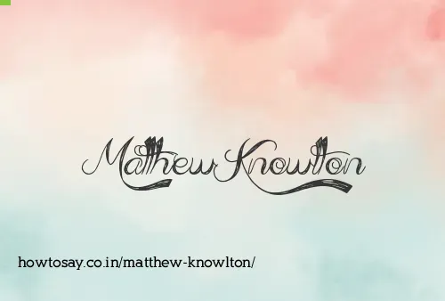 Matthew Knowlton