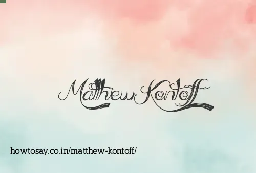 Matthew Kontoff