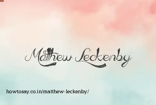 Matthew Leckenby