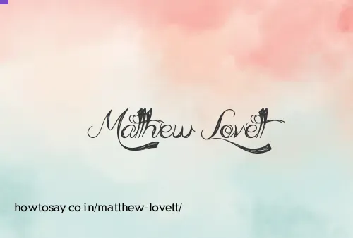 Matthew Lovett