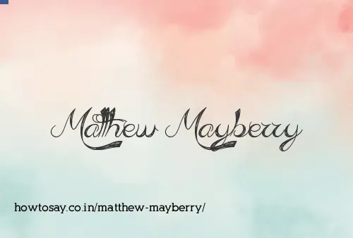 Matthew Mayberry