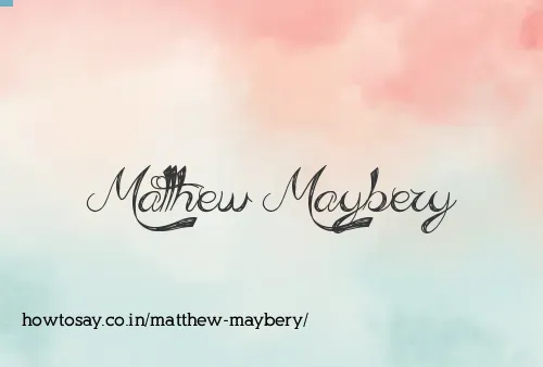 Matthew Maybery