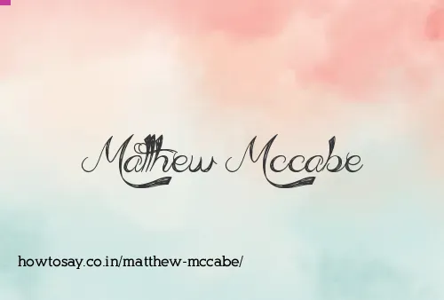Matthew Mccabe