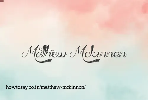 Matthew Mckinnon
