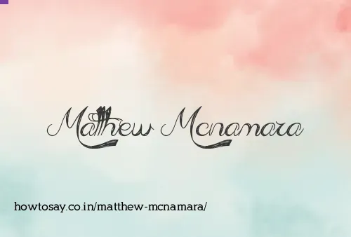 Matthew Mcnamara
