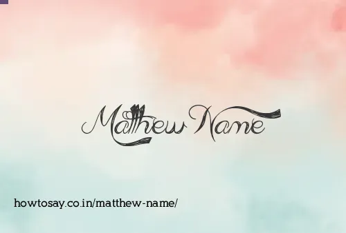 Matthew Name