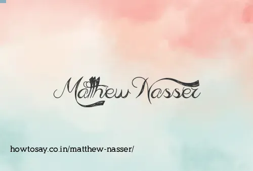 Matthew Nasser
