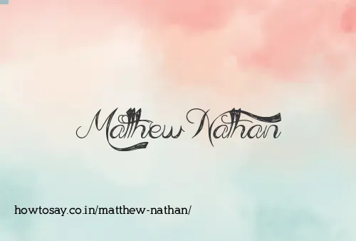 Matthew Nathan