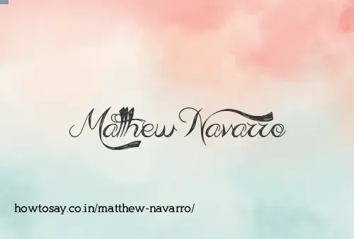 Matthew Navarro