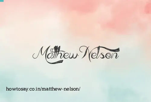 Matthew Nelson