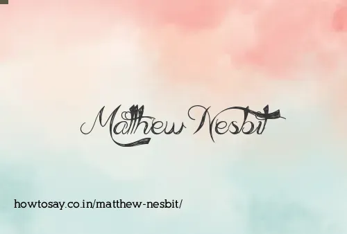 Matthew Nesbit
