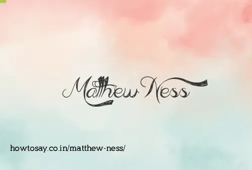 Matthew Ness