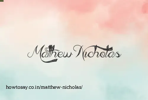 Matthew Nicholas