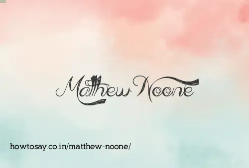 Matthew Noone