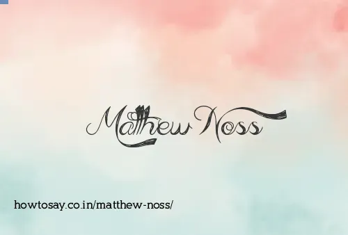 Matthew Noss