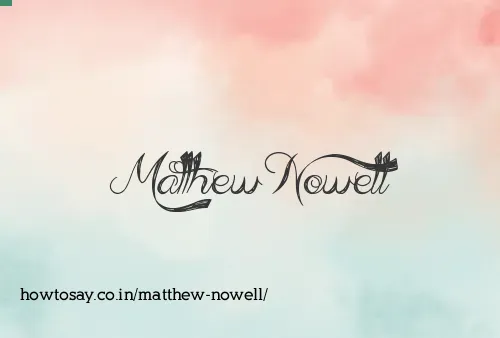 Matthew Nowell