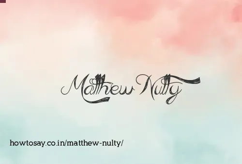 Matthew Nulty