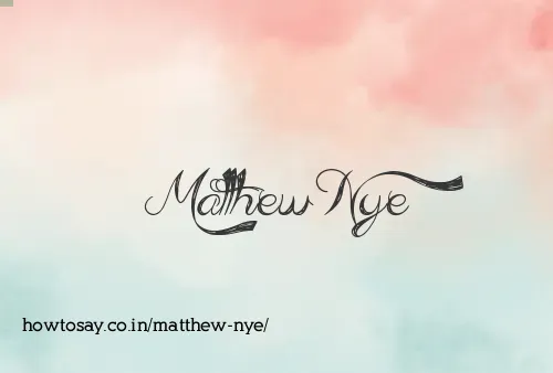 Matthew Nye