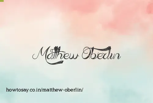 Matthew Oberlin
