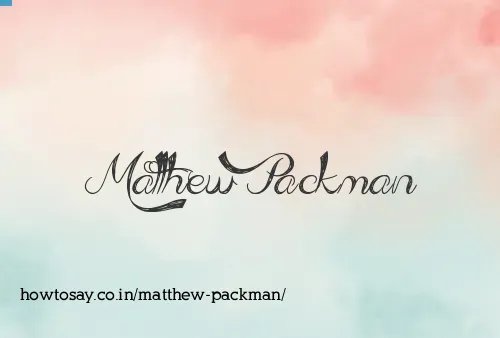 Matthew Packman