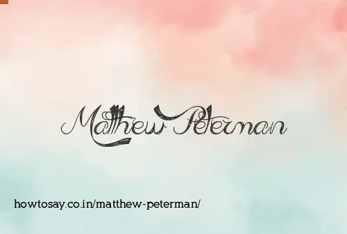 Matthew Peterman