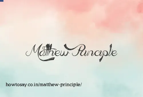 Matthew Principle