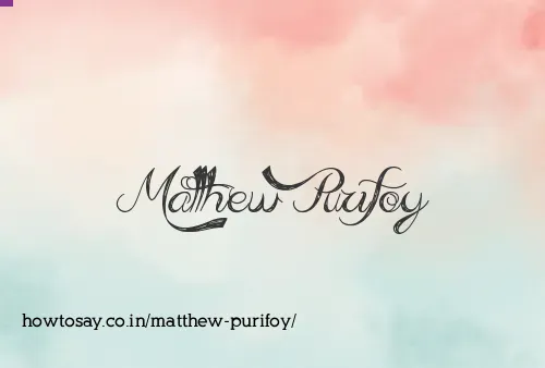 Matthew Purifoy