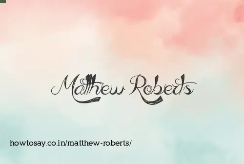 Matthew Roberts
