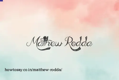 Matthew Rodda