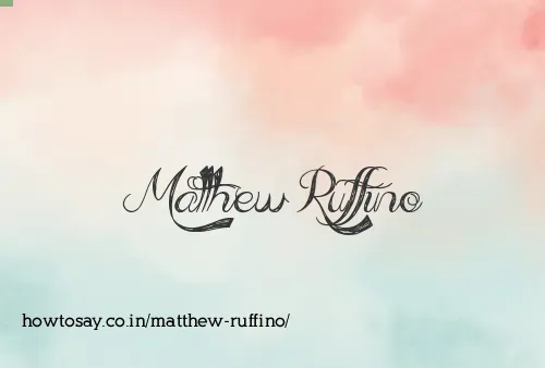 Matthew Ruffino