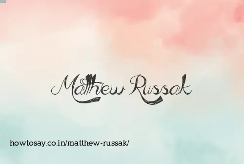 Matthew Russak
