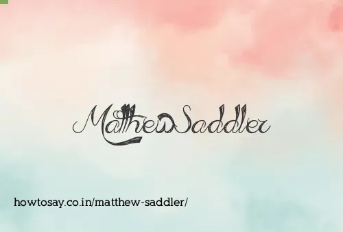 Matthew Saddler