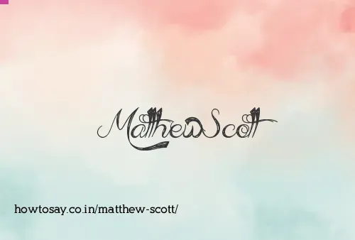 Matthew Scott