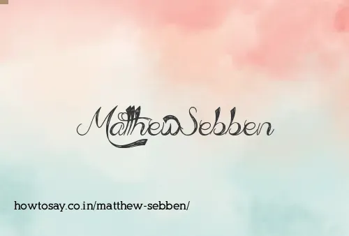 Matthew Sebben